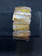 Chunky Abalone Shell Stretch Bracelet (4058) - £12.02 GBP