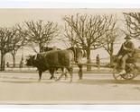 Horse and an Ox Pulling a Wagon in Lucerne Switzerland 1930&#39;s - £37.98 GBP