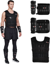 Adjustable Weighted Vest 44LB Workout Weight Vest Training Fitness Weigh... - £233.32 GBP