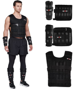 Adjustable Weighted Vest 44LB Workout Weight Vest Training Fitness Weigh... - £229.58 GBP