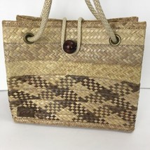 Elena’s Collection Purse Shoulder Bag Tan Straw Rattan Nassau Bahamas  - $44.99
