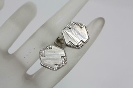 Vintage .835 European Silver Filigree Design Hexagon Cufflinks 10.8 Grams - £103.00 GBP