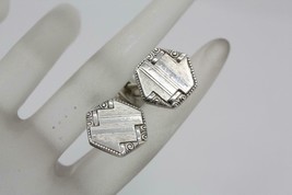 Vintage .835 European Silver Filigree Design Hexagon Cufflinks 10.8 Grams - £103.00 GBP