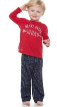 Boys Pajamas 2 Pc Jammies for Families Valentines Fleece Red Blue Winter... - £12.63 GBP