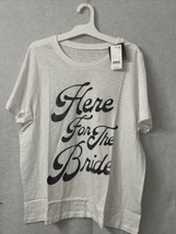 Women&#39;s Plus Short Sleeve Graphic T-Shirt &quot;Here for the Bride&quot;  White - ... - £2.37 GBP