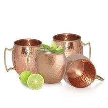 AVS Store Handmade Pure Copper Hammered Moscow Mule Mug (Pack of 4) - £19.69 GBP