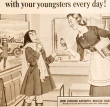 1958 Listerine Antiseptic Mouthwash Advertisement Dental Germ Hygiene HM2T - $24.99