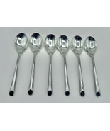 6 Towle Satin Wave Oval Place Soup Spoons Stainless Living Collection - £17.86 GBP