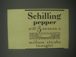 1937 Schilling Pepper Ad - Schilling pepper will season a million steaks tonight - $18.49