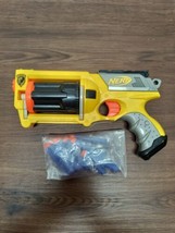 Nerf N Strike Maverick Rev 6 Yellow Revolver Dart Toy Gun Blaster + 10 Darts! - £15.97 GBP
