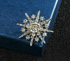 Stunning Vintage Look Silver plated Six Point Star Celebrity Brooch Broach Pin E - £14.74 GBP