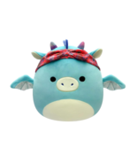 Squishmallows Original Tatiana the Teal Dragon with Red Bandana 5 Inch S... - £14.95 GBP