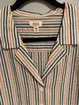 Striped Retro Granny core Blouse-a.n.a.-NEW Pnk/Blu A New Approach 2XL - £12.64 GBP