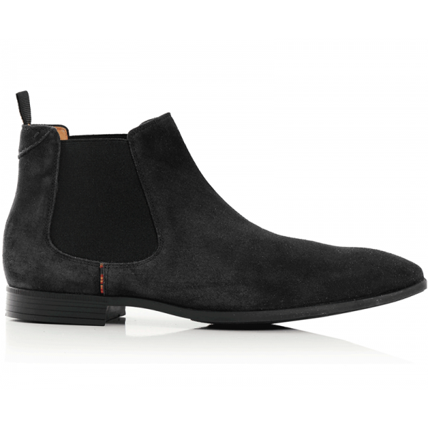 Men High Ankle Black Chelsea Jumper Slip On Genuine Suede Leather shoes US 7-16