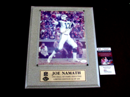 JOE NAMATH 1969 SBC NY JETS SIGNED AUTO LIMITED EDITION 8X10 PHOTO &amp; PLA... - £171.31 GBP