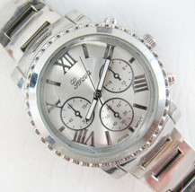 Nice Men&#39;s Geneva PT1215SL Stainless Steel Wristwatch - £15.81 GBP