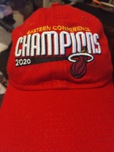Miami Heat 2020 Championship New Era NBA 9Twenty Starpback Hat Red Embro... - £17.31 GBP