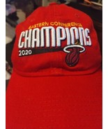 Miami Heat 2020 Championship New Era NBA 9Twenty Starpback Hat Red Embro... - $413.03 MXN