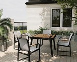 Signature 5 Pieces Outdoor Dining Set, Patio Furniture Set With Finest T... - £1,005.99 GBP