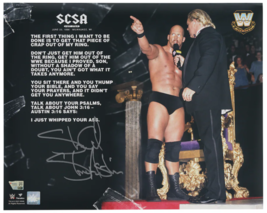 Steve Austin Autographed WWE 16&quot; x 20&quot;  &quot;King Of The Ring&quot; Quote Photo Fanatics - £315.94 GBP