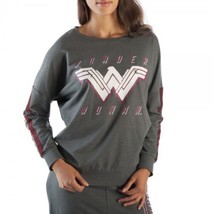 Wonder Woman Name and Movie WW Logo Grey Lightweight XL Sweatshirt NEW U... - $29.02