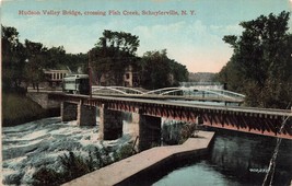 Hudson Valley Bridge Schuylerville New York NY Fish Creek Postcard G51 - £4.44 GBP