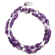 Amethyst Sage Natural Gemstone Beads Multi Shape Strand Length 19&quot; KB-1810 - £8.77 GBP