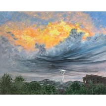 The Gathering Storm, 11 x 14 Acrylic Landscape Painting by Deb Bossert Artworks - £130.60 GBP