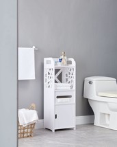 Kings Brand Furniture - Larie Wood Bathroom Floor Storage Cabinet, White - £39.35 GBP