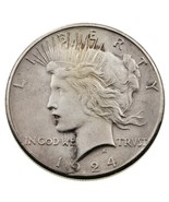 1924-S Argent Paix Dollar En Au État ,Mostly Blanc, Certains Léger Tonif... - €158,19 EUR