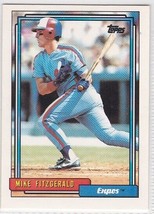 M) 1992 Topps Baseball Trading Card - Mike Fitzgerald #761 - £1.54 GBP