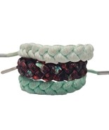 Rastaclat Shoelace Bracelet Lot Of 3 Teal Blue Multicolored - €25,97 EUR