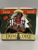 Coca Cola Trim-A-Tree Ornament Collection 1996 Santa On Stairs - £6.62 GBP