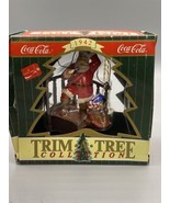 Coca Cola Trim-A-Tree Ornament Collection 1996 Santa On Stairs - £6.62 GBP