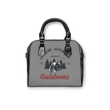 Personalized Shoulder Bag: Rustic Adventure Inspired Print, Durable PU L... - £40.11 GBP