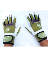 Kids Baseball Batting gloves Velos Sports® Durable Genuine Leather Green... - $26.99