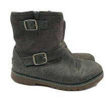 UGG Harwell Girls Boots Size 4 Brown Leather 1017181K - £30.03 GBP
