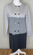 Boden Women’s 100% Wool Button Up Coatigan Size 8 Long Duster Sweater Grey RTR - £53.75 GBP