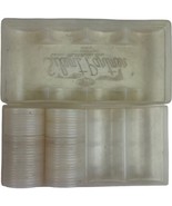 Vintage Tipper Poker Chips Tupperware Clear White Color 1-1/2&quot; Diameter - $17.65 CAD