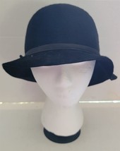 Vintage Womens Trevi Black Felt Fashion Hat Made in Italy - £14.79 GBP