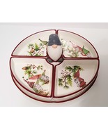 NEW Pottery Barn Forest Gnome Lazy Susan 11.5&quot; diam, 6&quot; h Stoneware - £198.10 GBP