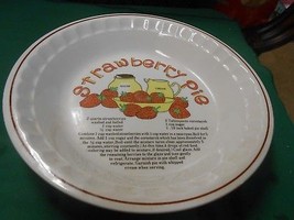 Great Royal China STRAWBERRY PIE Deep Dish Recipe PLATE  by Hankook - £9.74 GBP