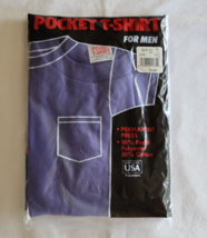 Vintage 1990s Pocket Tee Shirt Blue-Purple Sz XL (46-48) Kodel Blend USA... - $353.39 MXN