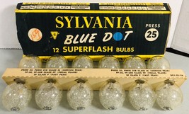 12-Pack Sylvania Blue Dot PRESS 25 CLEAR Superflash Bulbs Flashbulbs - £13.14 GBP