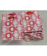 Pack of 29 Gift Paper Bag Medium 5.5&quot; x 4.5&quot; XOXO Pink, Red, White Red H... - $284.04 MXN