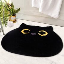 Versatile 20x22in Black Cat Rug - Indoor/Outdoor Use, High Pile Comfort ... - $46.48