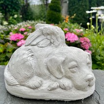 Dog Memorial Gift Outdoor Concrete Remembrance Garden Statue 8.5&quot; Cement... - £31.44 GBP