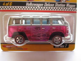 Hot Wheels RLC Volkswagen Deluxe Station Wagon, VW, Redlines, Pink/Chrom... - $48.00