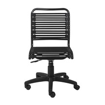 Black Swivel Adjustable Task Chair Bungee Back Steel Frame - £251.70 GBP