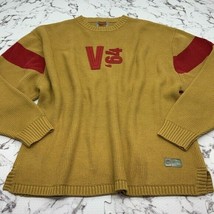 Men&#39;s Varcity Wheat Red Crewneck Sweater - $125.00
